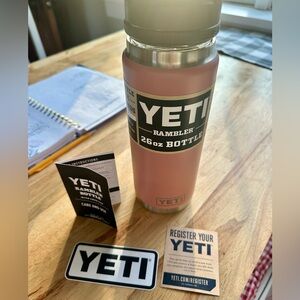 YETI Rambler 26oz Sandstone Pink Chug Top🙃